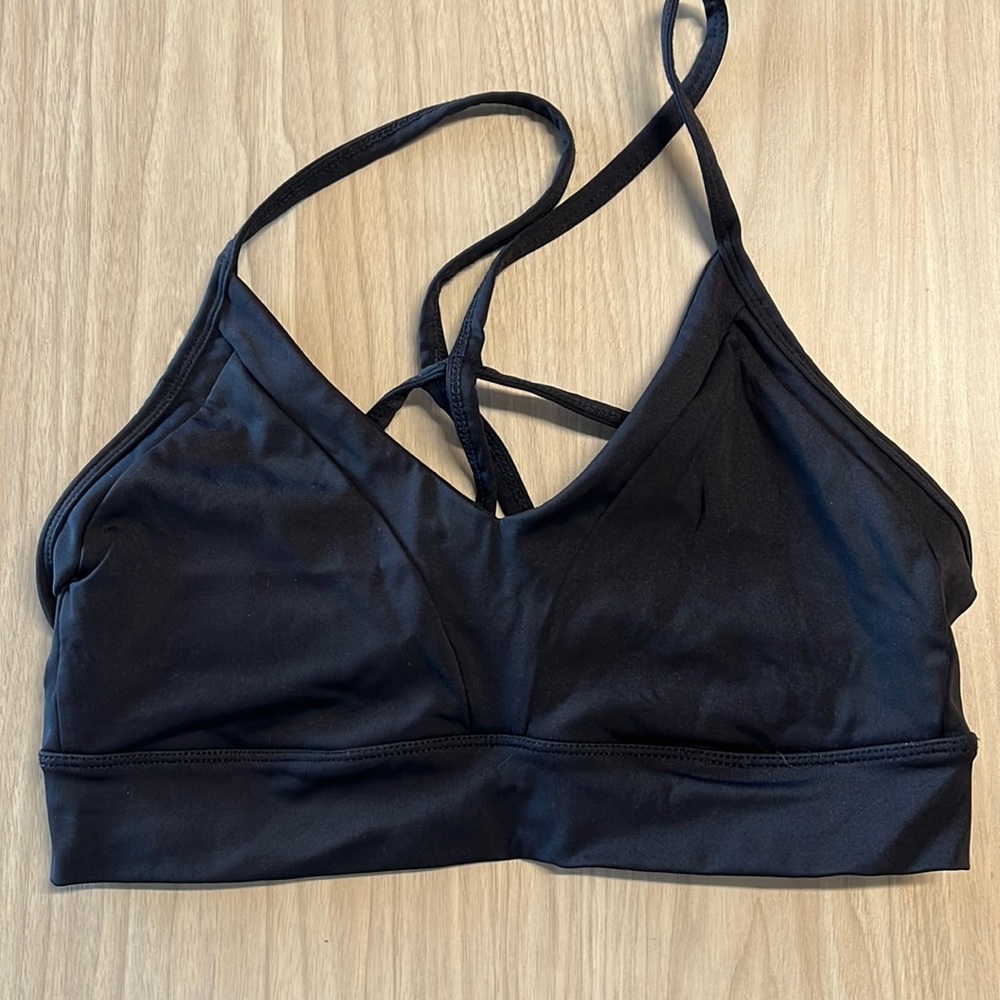 Balance athletica black sports bra size small